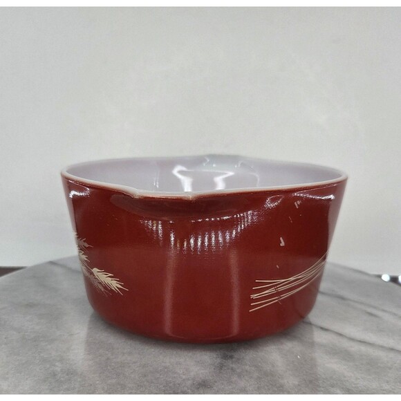 Vintage Pyrex Autumn Harvest Wheat Set Cinderella 473-B + 475-B + 402 Bowl USA - Picture 4 of 16